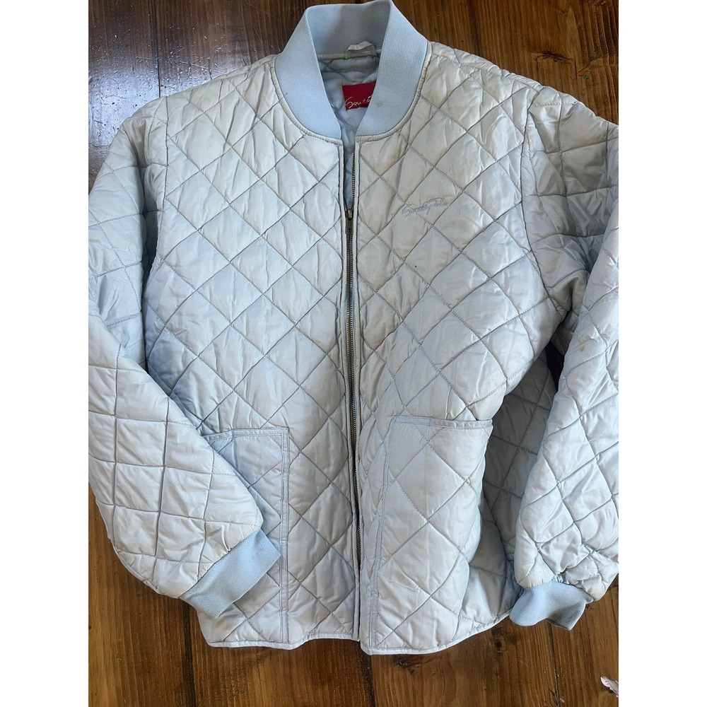 Southpole  Light Blue Quilted Bomber Jacket XL Vintage Y2K